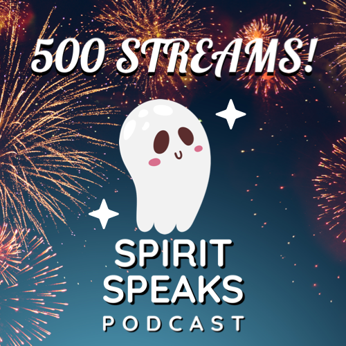 spiritspeakspod's tweet photo. Spirit Speaks has officially reached 500 streams! This would be possible without our amazing poltergeists tuning in to my rants, and the amazing guests who've haunted our airwaves. Thank you all! Here's to keeping it spooky! 
#keepitspooky #500streams #podcast https://t.co/20ipVJZDRc