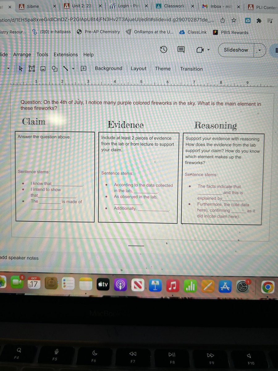 Ready for some CER practice in Chem 1 tomorrow! 
#claimevidencereasoning #CER #reallifephenomenon