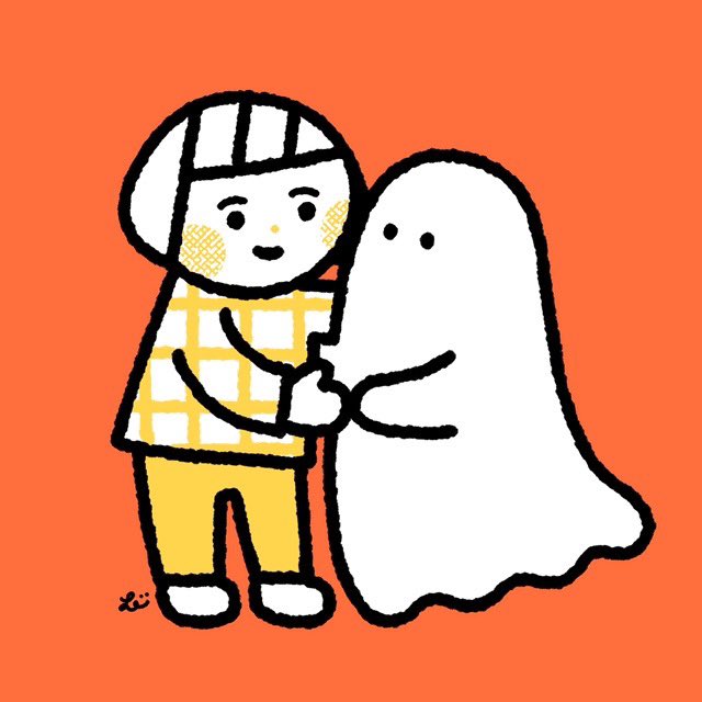 仲良しのおばけたち。 #ごきげんハロウィン #ハロウィンイラスト