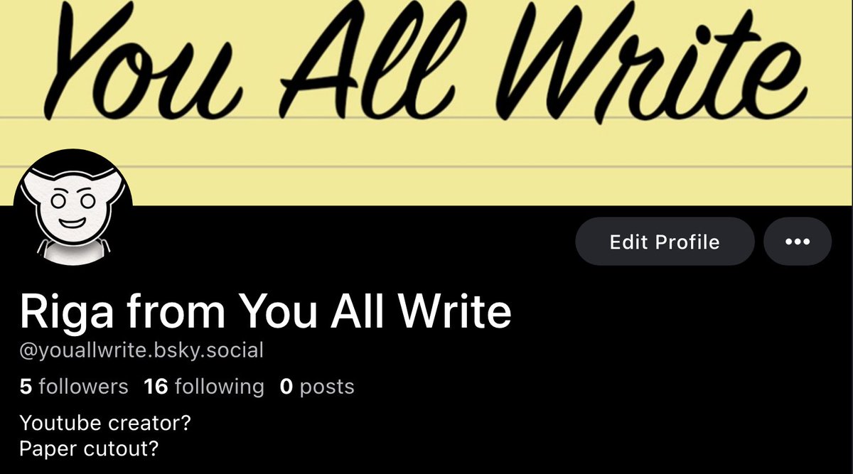 YouAllWrite's tweet image. BTW I made this just in case - I haven't posted to it yet nor do I really plan to much unless twitter / X just dies. BUT just in case I thought I'd mention it. Day by day this site imploding and falling apart completely feels more and more likely so I might as well mention it.