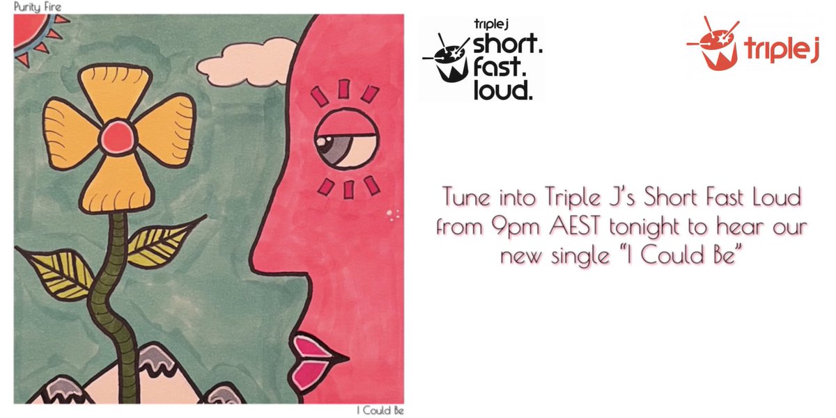 Tune into <a href="/triplej/">triple j</a> Short Fast Loud from 9pm AEST tonight to hear our new single “I Could Be” 🙏