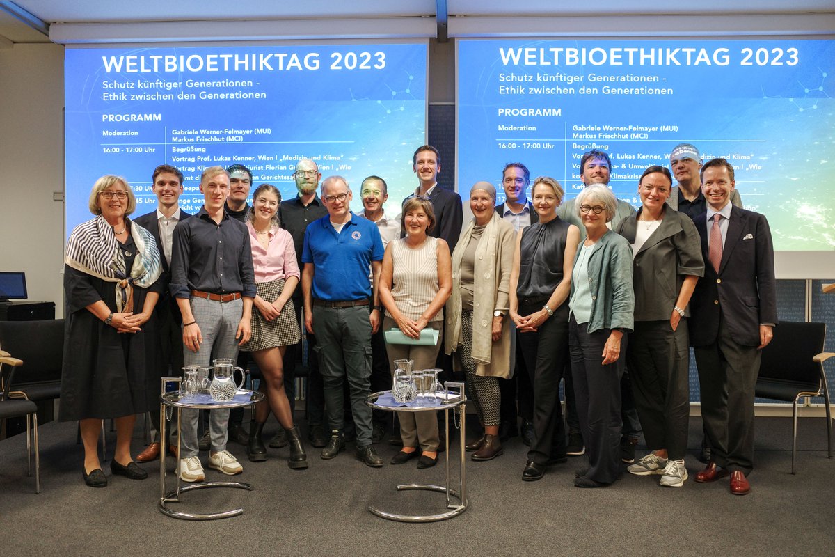 MaFrischhut's tweet photo. Rückblick auf einen erfolgreichen #Weltbioethiktag am 12.10.2023
Organisiert von @imed_tweets @MCI_Innsbruck @UMIT_University @uniinnsbruck im Rahmen des Netzwerkes „#ethucation“ (ethics and ethucation)
https://t.co/oldylvdT64 https://t.co/TXikrJkwtZ