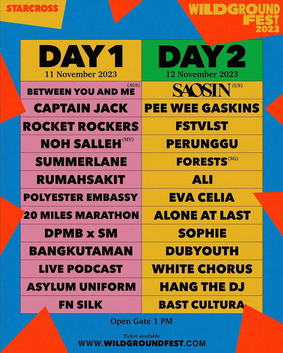 Full lineup Wildground Fest 2023 🤘🏿🗿