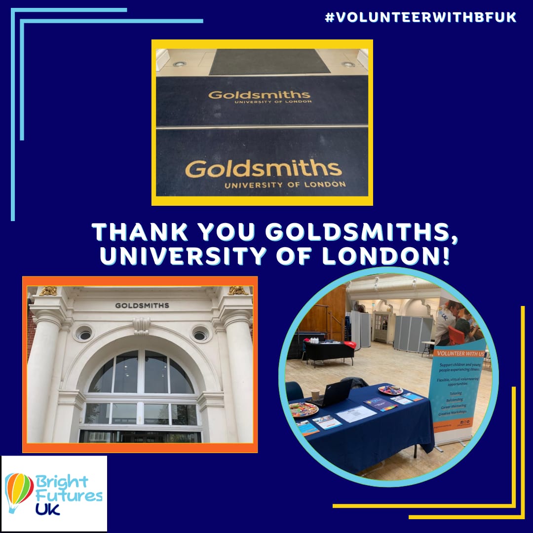 Our Monday got off to a GREAT start as we kicked off our week at Goldsmiths, University of London's Autumn Jobs Fair 2023! Thank you to all who signed up to volunteer w/ our terrific team!  HUGE thank you to Goldsmiths, University of London, for having us! brightfuturesuk.org