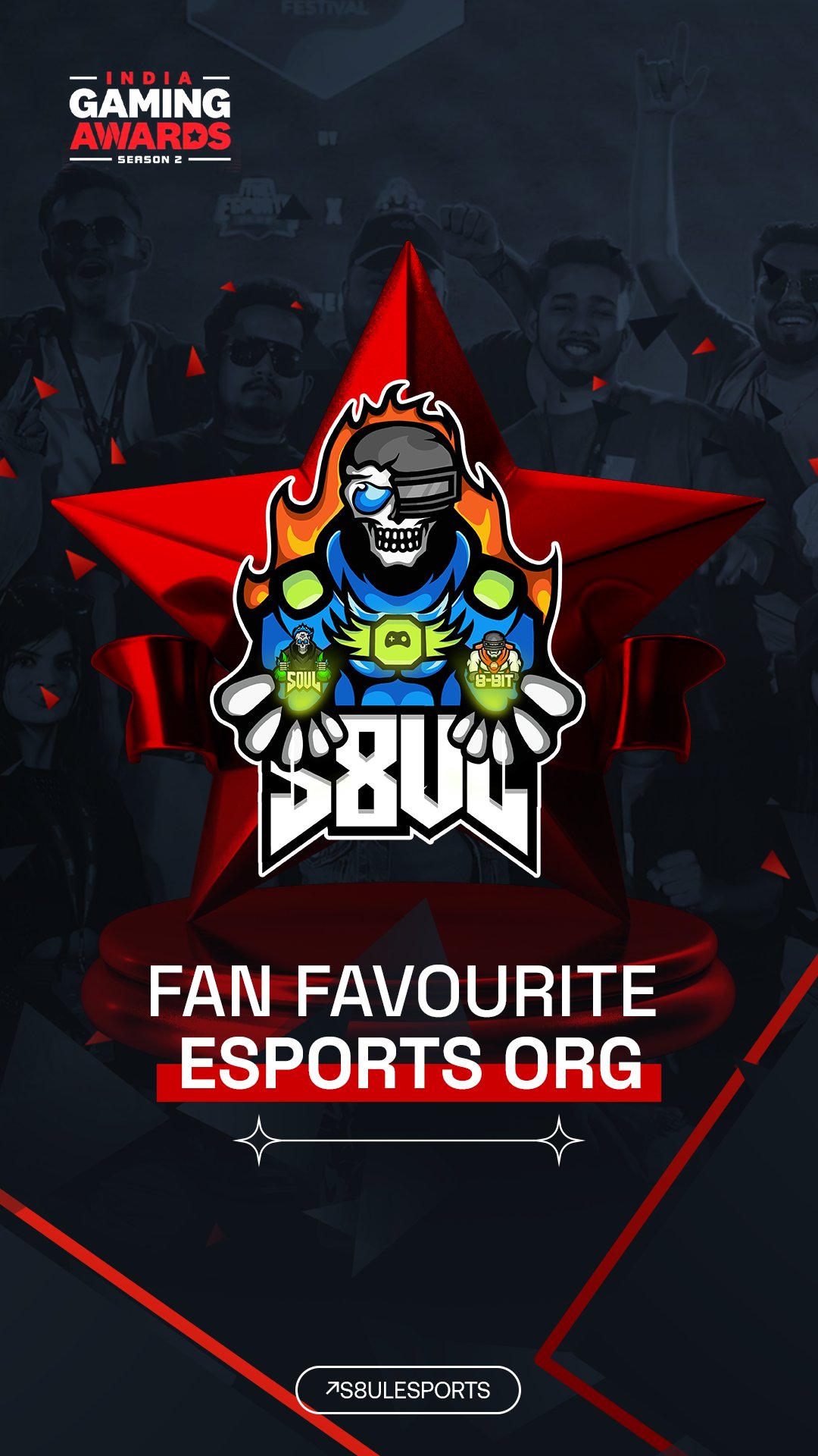 S8UL on X: Bagged the Fan Fav Esports Org of the Year at