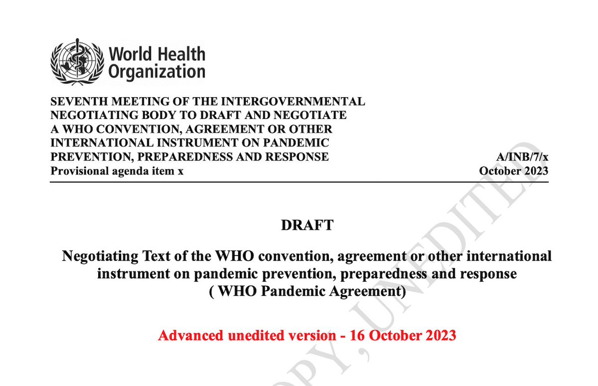 The Advanced Unedited Version of the "Negotiating Text" of the WHO CA+

#ExitTheWHO

jamesroguski.substack.com/p/the-advanced…