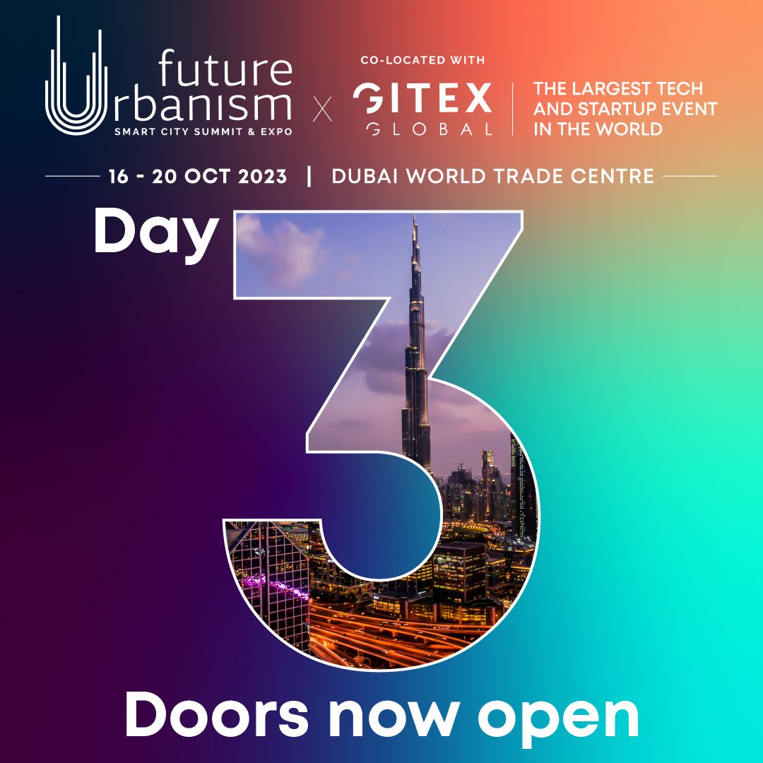 Future Urbanism Smart City Summit & Expo (@futureurbanism) on Twitter photo The Momentum Continues! 🌆 Day 3 of #FutureUrbanismExpo is HERE, and we're just getting started 👏🏻
Your future city is being built right here, right now - 10am to 5pm <a href="/DWTCOfficial/">Dubai World Trade Centre</a>
🔗Get your ticket here: bit.ly/3Y5cTvu The Momentum Continues! 🌆 Day 3 of #FutureUrbanismExpo is HERE, and we're just getting started 👏🏻
Your future city is being built right here, right now - 10am to 5pm <a href="/DWTCOfficial/">Dubai World Trade Centre</a>
🔗Get your ticket here: bit.ly/3Y5cTvu