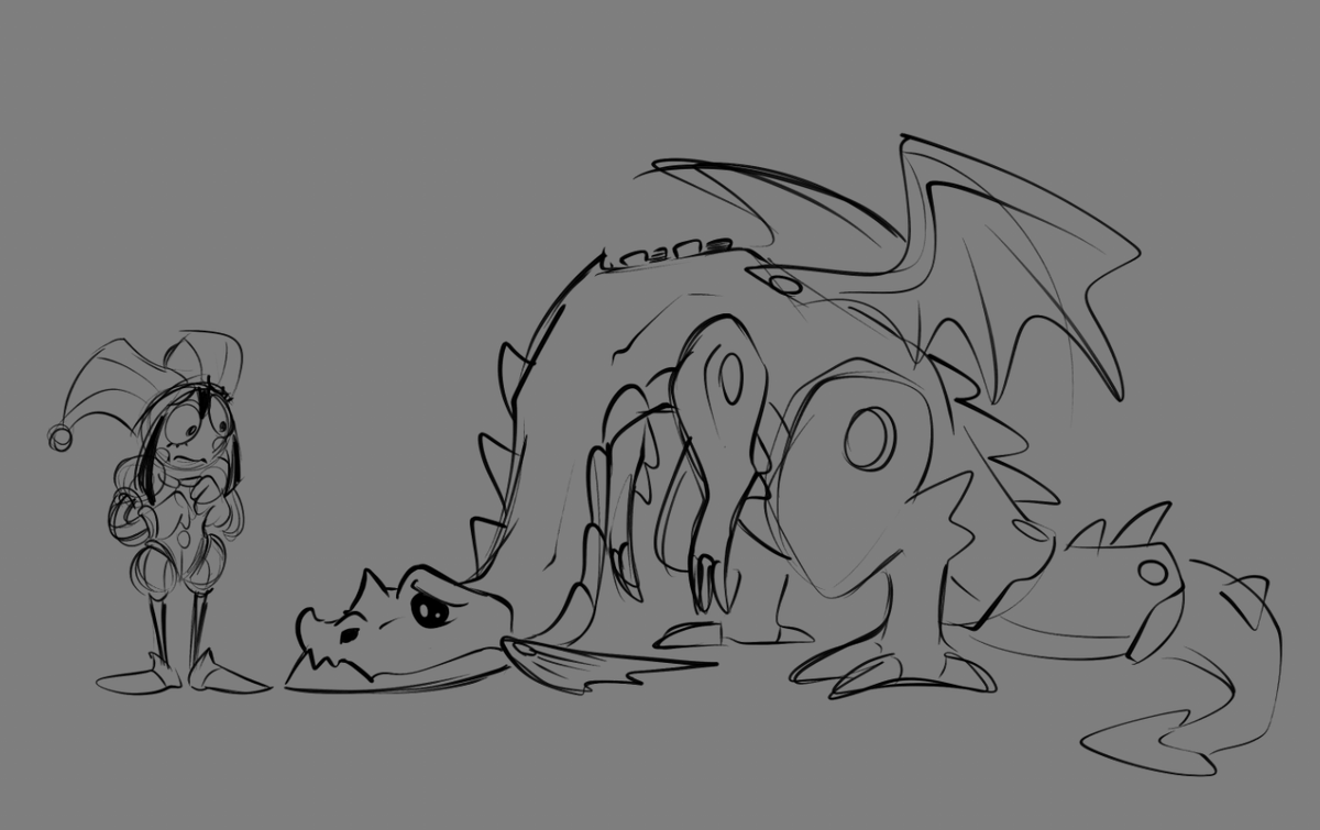 DingoTK's tweet image. Anyway- here&apos;s a toy dragon I made after watching 
#DigitalCircus and then seeing #digitalcircusoc 

yiPPEE~