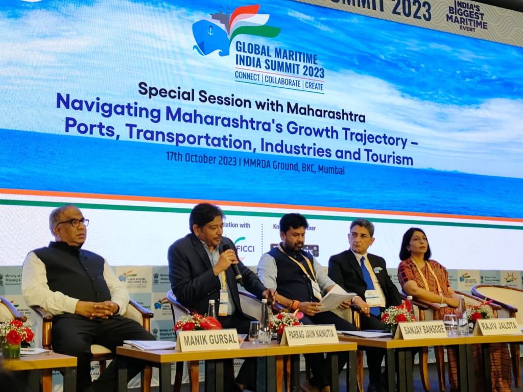 A special session was organized on Maharashtra's growth trajectory for Ports, Transportation, Industries and Tourism in the presence of Hon'ble Minister Shri Sanjay Bansode and Shri Parrag Jaiin Nainutia - Principal Secretary Transport MH
#GlobalMaritimeIndiaSummit2023
