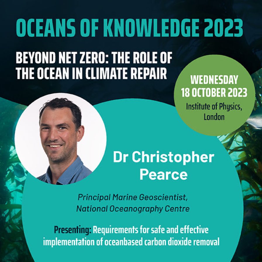 Heading up into town for @IMarEST #OceansOfKnowledge2023. Should be a great event focussing on the potential use of the ocean in tacking #ClimateChange #oCDR #mCDR. What better way to spend your birthday? 😁🥳