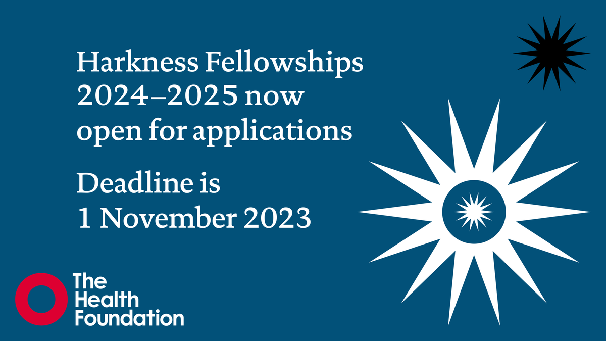 We are offering a leadership opportunity for the @commonwealthfnd 2024–25 Harkness Fellowships in Health Care Policy and Practice. Applications are open. Find out more and apply now ⬇️ health.org.uk/funding-and-pa…