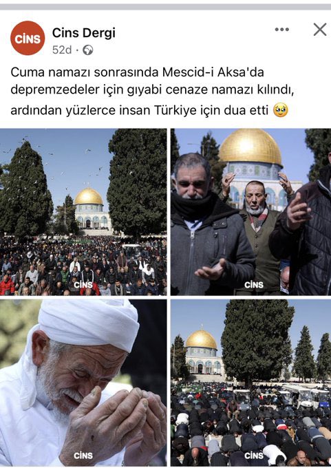 100 yıl önce Filistinliler toprak sattı diye feverân eden müthiş hafıza sahipleri Bakın 8 ay önce Filistinliler Türkiye için ağlıyordu. 100 seneyi hatırlayan hafıza, 8 ay öncesini mi unuttu! #GazaAttack #IsraeliNewNazism #israilBirTeroerDevletidir #Kahrolsunisrail #FreePalastine