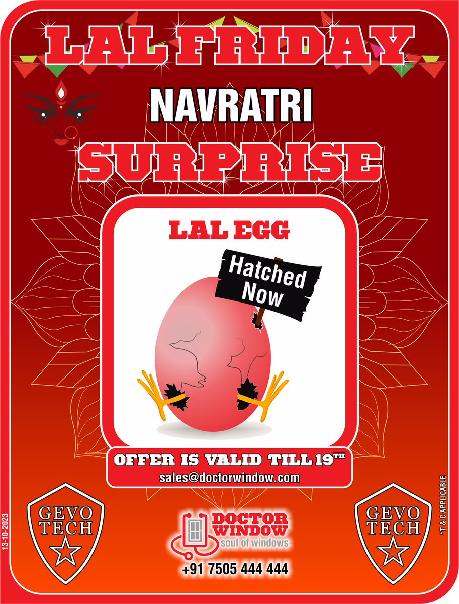 DOCTORWINDOW_IN's tweet image. Celebrate this Navratri with exciting offers on your favourite UPVC Hardwares. Special Offer follow today Doctor Window for best offers don't miss any deal. 
Order and pay from 13th Oct till 20th of Oct 2023.

@followers
#india #pvcwindow #pvc #slidinggates #navratri2023 #PVCDoor