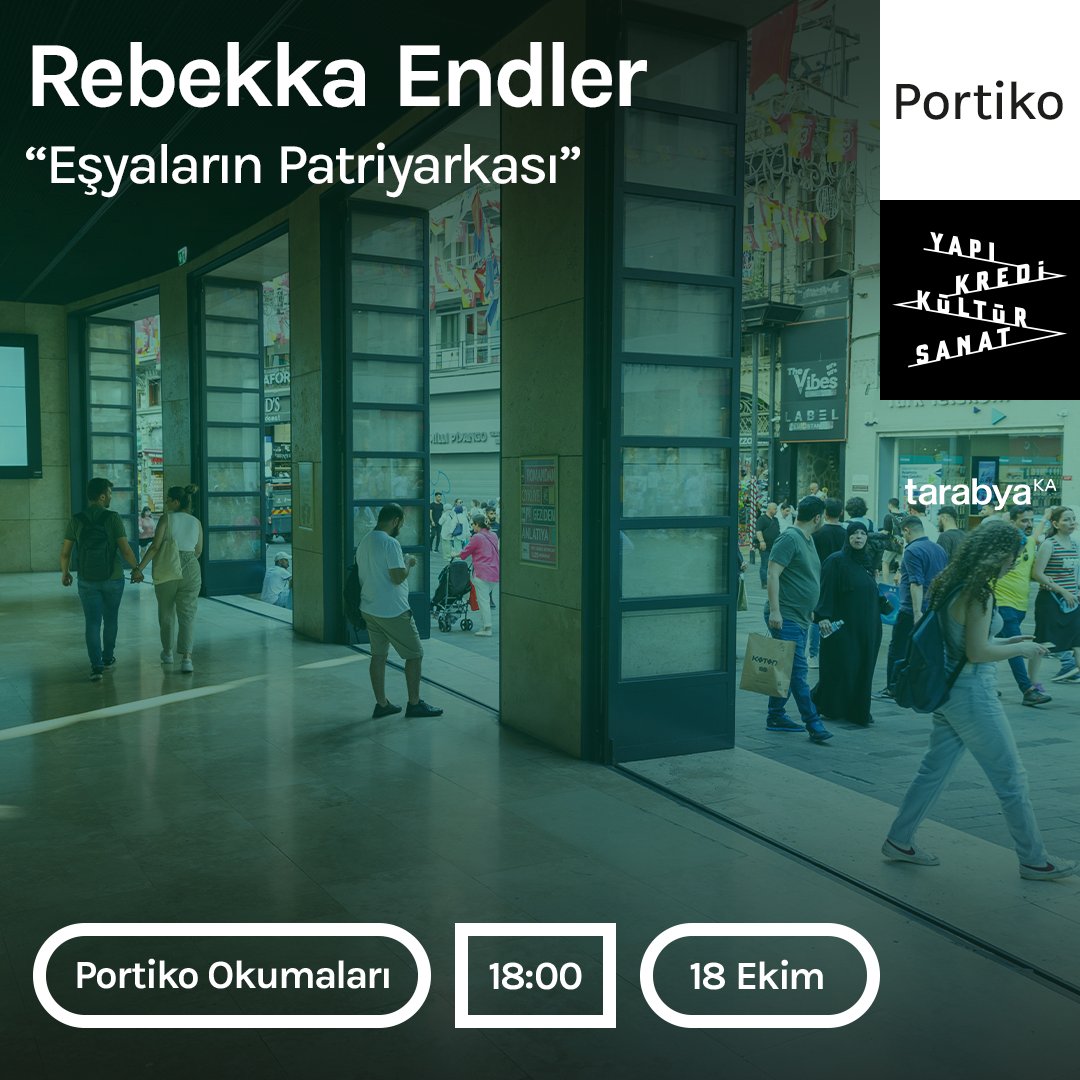 Rebekka Endler, bugün saat 18.00'de Taksim Yapı Kredi Kültür Sanat'ta, Hazal Sipahi moderatörlüğünde Eşyaların Patriyarkası kitabını anlatacak. <a href="/rebekkassine/">rebekka endler‽</a>