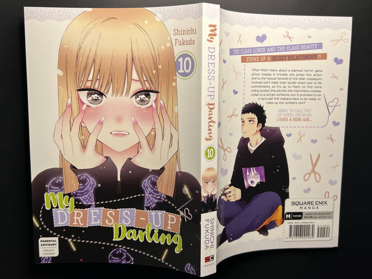 SquareEnixBooks's tweet photo. Hot off the press! When Marin signs herself (and Wakana) up for a last-minute group cosplay shoot for a horror game, who will she call when more bodies are needed to make up the numbers?! My Dress-Up Darling, vol. 10 goes on sale on Oct 31! https://t.co/YMojiYUcgB https://t.co/ESoPPkh2KJ