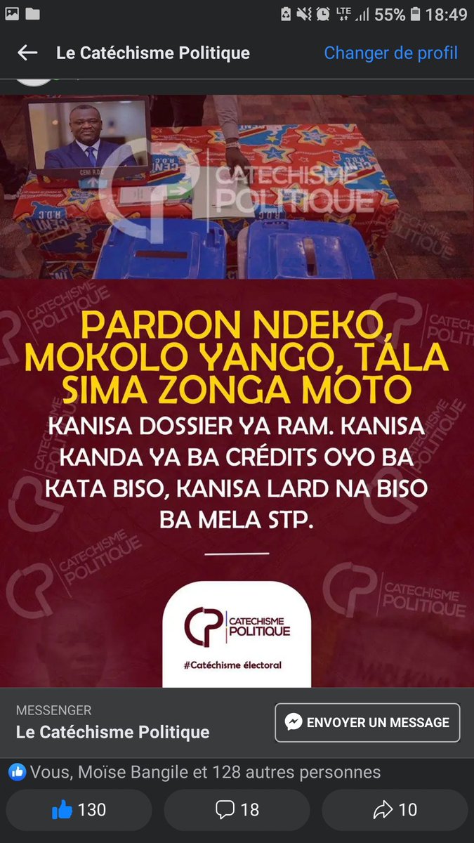 Ndeko kanisa 
Kanisa mbongo na Biso ya RAM ekendab ofele

@VandyKhen 
<a href="/lofoliemmanuel/">Emmanuel LOFOLI</a> 
<a href="/GBaruani01/">Glody Baruani</a> 
<a href="/AmosDhedi/">Amos Dhedi</a>