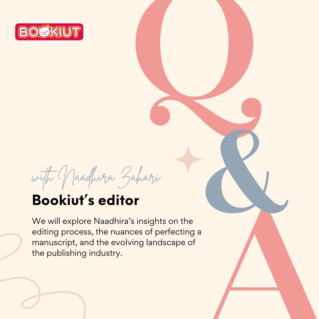 BukuBookiut's tweet photo. Q&A with Naadhira Zahari, Bookiut's editor
We will explore Naadhira's insights on the editing process, the nuances of perfecting a manuscript, and the evolving landscape of the publishing industry.
Without further ado, let's get started!
#bukubookiut #bukupts #bookiut #qna #writing #editor #yabooks #novella