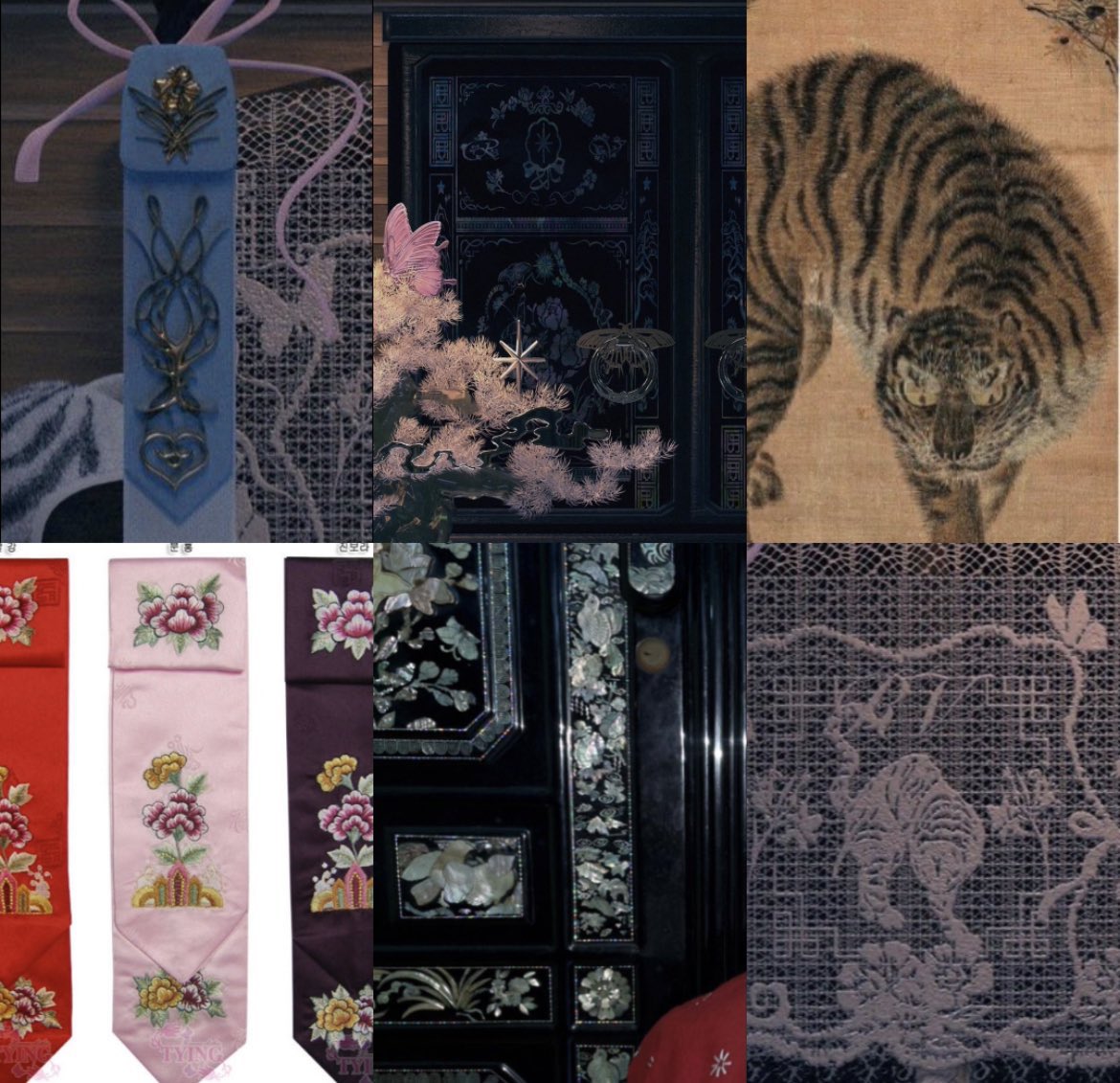 แฟนๆเดาว่าภาพทีเซอร์แอบแฝงความเป็นเกาหลีย้อนยุคอยู่ในนั้นด้วยค่ะ!!

1️⃣ แทงกี — ผ้าผูกผมแบบโบราณของเกาหลี
2️⃣ ตู้เสื้อผ้าชาแก —
ตู้เสื้อผ้าเคลือบเงามุกเกาหลี
3️⃣ ซงฮาแมงโฮโด — “เสือใต้ต้นสน” ผลงานของคิม ฮงโด (ศิลปินในช่วงสมัยโชซอน)

©️ _imyour_apple , joyisthetics