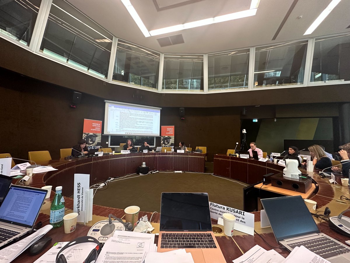 📸 Rapoorteur @tarlachmc and co-raporteur @fluturakusari are in #Strasbourg at the final meeting of MSI-SLP, a committee tasked to draft the CoE Anti-SLAPP reccomendation. We know from the cases that we support how important this recommendation will be to protect journalists.