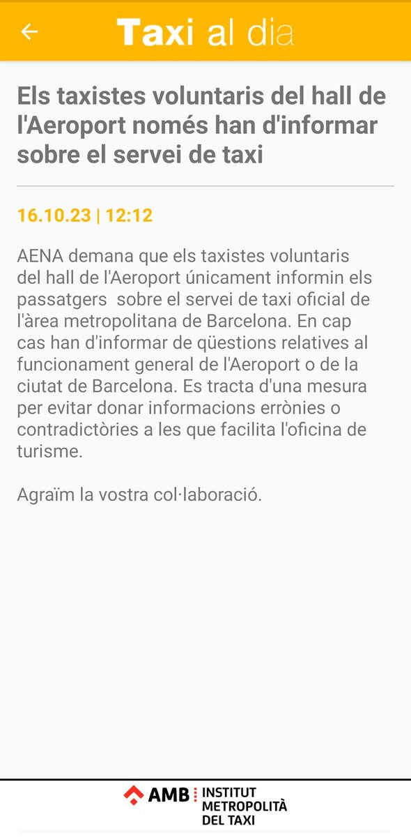 El <a href="/AMBtaxi/">IMET</a> con esta publicación admite ser conocedor de diversas práctica ilegales. Lejos de condenarlas y perseguirlas, las bendice. Entiendo pues q desde este mismo momento queda derogado el régimen sancionador dl reglamento metropolitano y esto pasa a ser la ley de la selva¿?