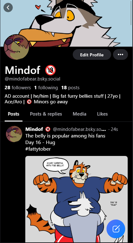 Mindofabear's tweet photo. Find me on Bl*e Sky: https://t.co/P18s3gB17u