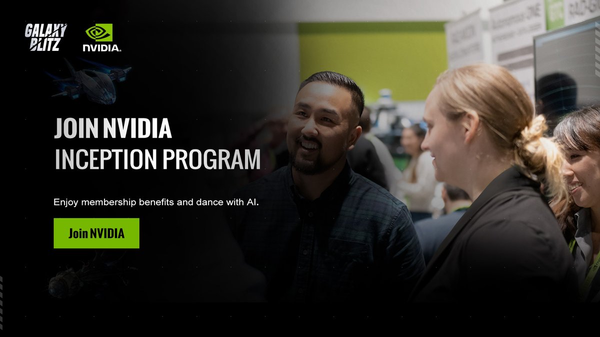 🚀 Big news! We're thrilled to announce that GalaxyBlitz has officially joined @nvidia Inception Program. 🌌💫 This marks an exciting milestone in our journey, and we can't wait to see where this partnership will take us. Stay tuned for the incredible innovations to come!