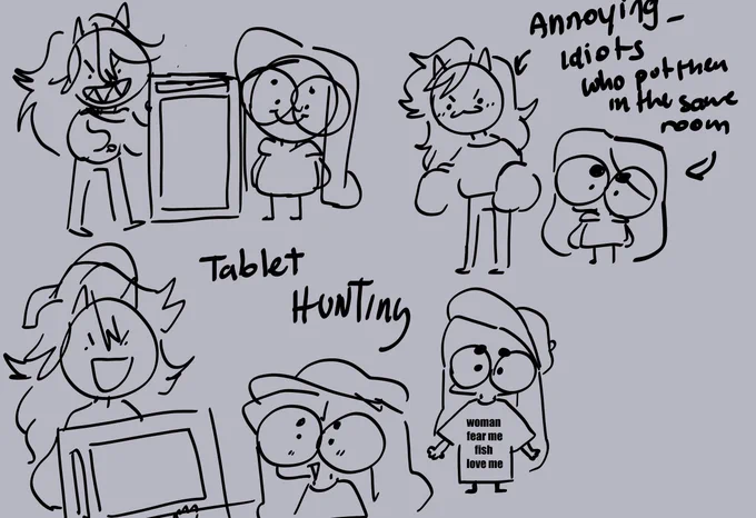 me and E went tablet hunting 