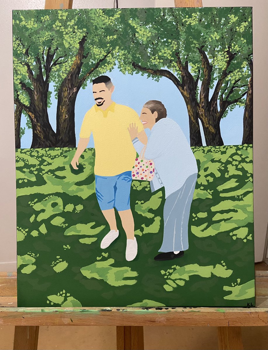 Commissioned piece on a 16” by 20” canvas🤍✨