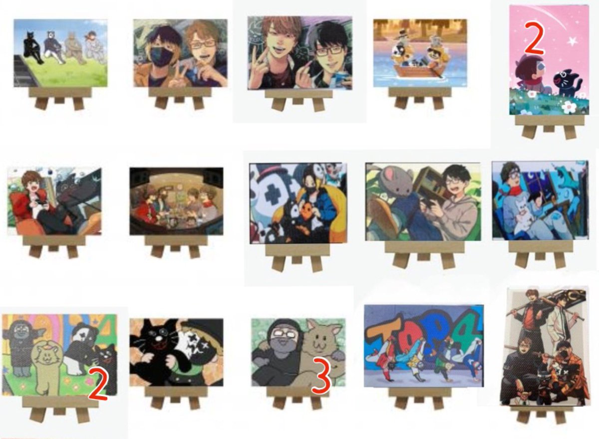 quri21157's tweet photo. 【譲渡】TOP4キャンバス

【譲】画像の数字が書かれたもの
　　数字は所持数になります

【求】定価＋送料

お譲り先探してます！
検索からもお気軽にお声がけください🙇‍♀️ https://t.co/F18RLmxzE9