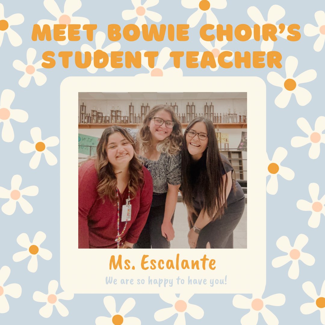choir_bowie's tweet photo. We are so excited for Ms. Escalante to join us from UTPB! 🧡
🎶 Let the good times roll 🎶 @BowieMSOdessa @ECISD_FineArts https://t.co/28Jvtq18bZ