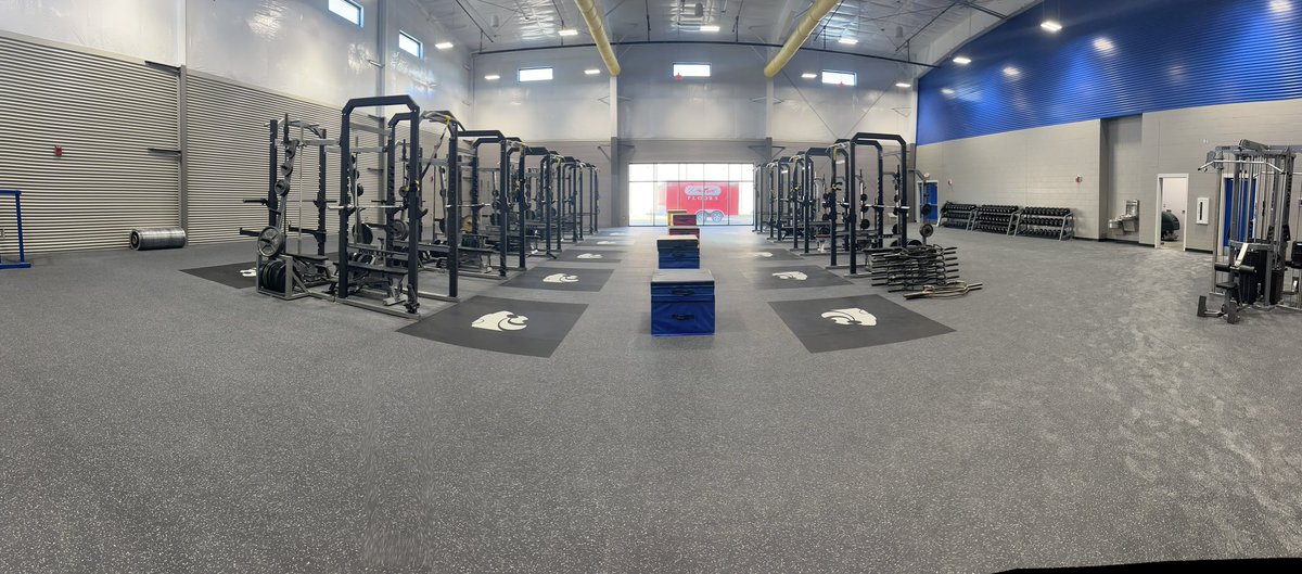 coachelman's tweet photo. Our new weight room is officially open! So thankful to the community for your support of our kids. Humboldt athletes will  have one of the best weight rooms in the state of Iowa for a long time! #GoCats @power_lift https://t.co/Me11OU94W2
