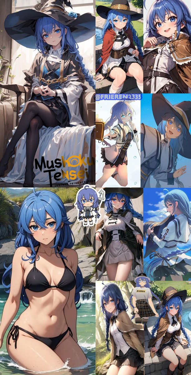 KaorukoWaguri32's tweet photo. Collage apreciacion #6 #roxymigurdia 
#anime 
#MushokuTensei 
Viva el #Roxysmo 
 💙💙💙💙💙 🙏🛐 https://t.co/egds83rWdj