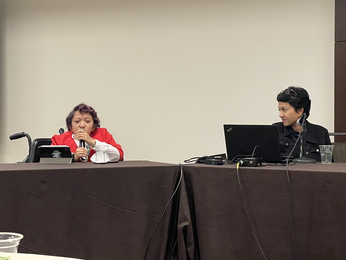 DisPhilanthropy's tweet image. “Philanthropy has much further to go in giving money to disability inclusion, rights, and justice work.” Powerful words from Ryan Easterly @withfoundation in #MoreThanAToolkitDisabilityJustice session with @NotYourAvgHo101, Fiona Kanagasingam @RWJF, and Yomi Wong #2023UNITYSUMMIT