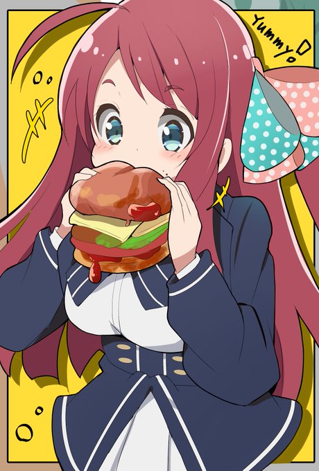 「赤面 ハンバーガー」のTwitter画像/イラスト(新着)｜4ページ目
