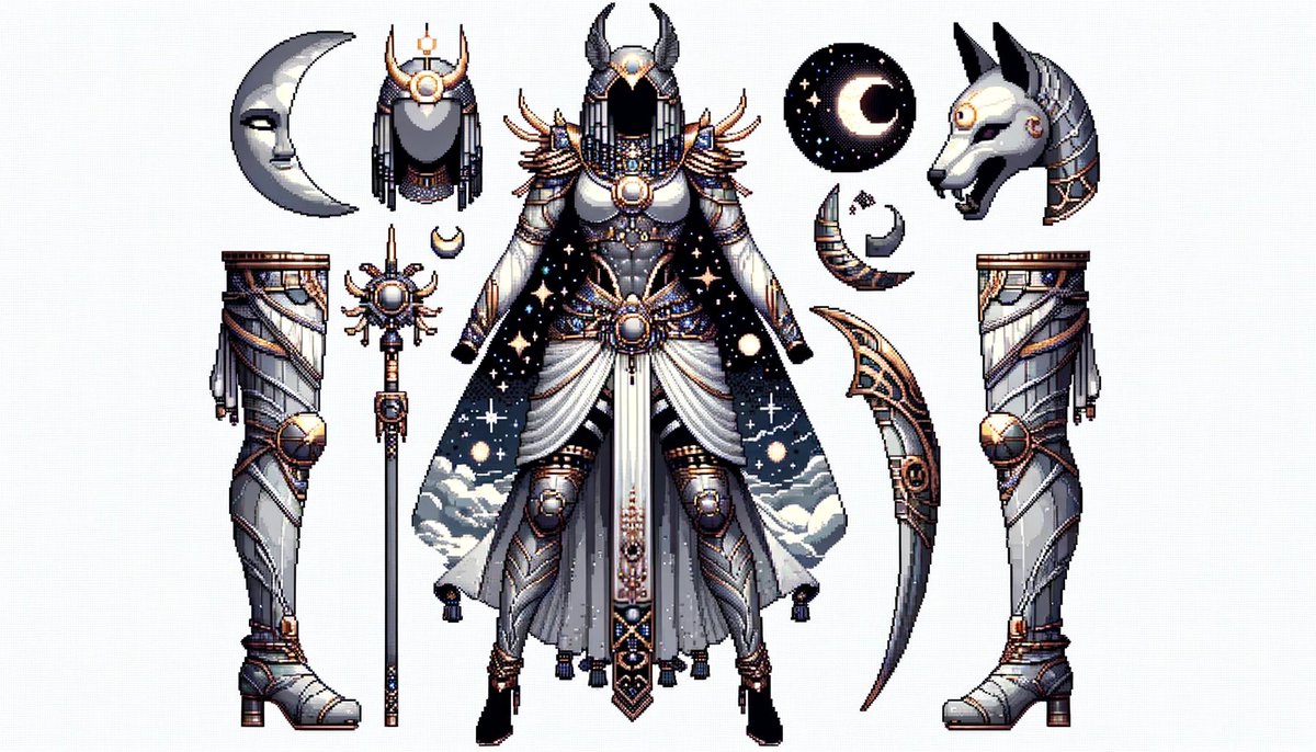 ChartKaizen's tweet photo. Heavenly Hybrids!
DALL-E3 and I proudly present:
Artemis/Set/Tsukuyomi 🌙⚡️🏹
&
Poseidon/Tlaloc/Horus 🌊🌧️☀️
#ArmorSet https://t.co/j7FbnqhMBi