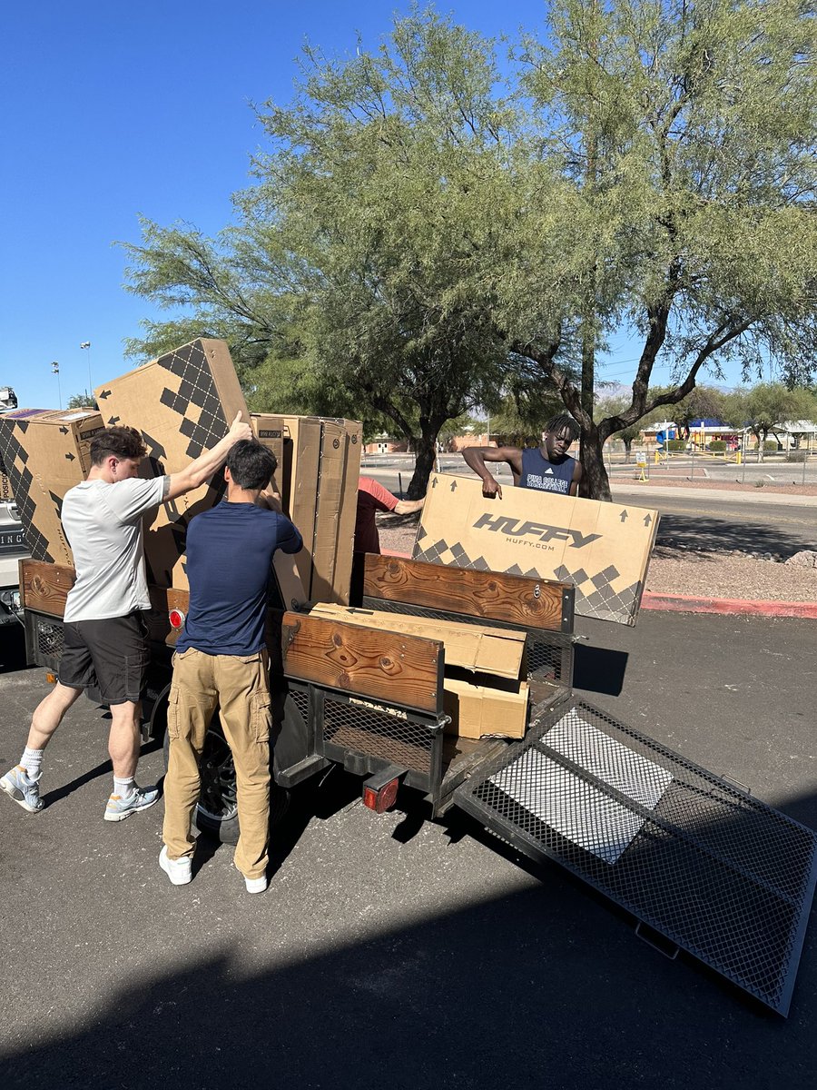 This past weekend we had the opportunity to volunteer by delivering bikes to the Steve Daru Boys &amp; Girls club. Over 200 brand new bikes were donated by El Tour Bikes for Change. Every boys &amp; girls club member of the will receive a bike! 
#AztecTough
