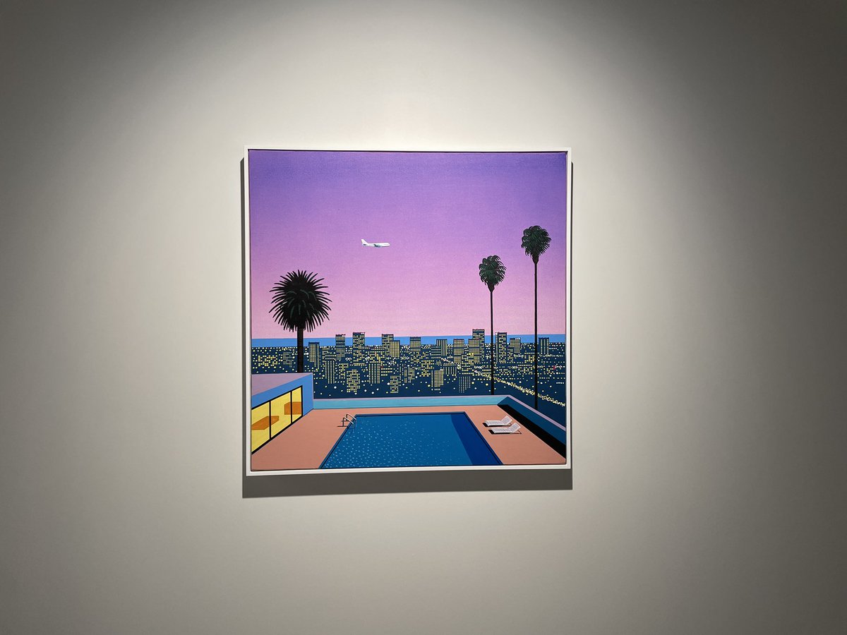 crft's tweet image. 永井博さんの展覧会
「TROPICAL RECORDS」
原画を間近で見る事ができてよかった。
素敵な作品ばかりでした。

#永井博 
#hiroshinagai 
#cassette_fukuoka