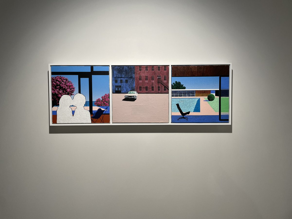 crft's tweet image. 永井博さんの展覧会
「TROPICAL RECORDS」
原画を間近で見る事ができてよかった。
素敵な作品ばかりでした。

#永井博 
#hiroshinagai 
#cassette_fukuoka