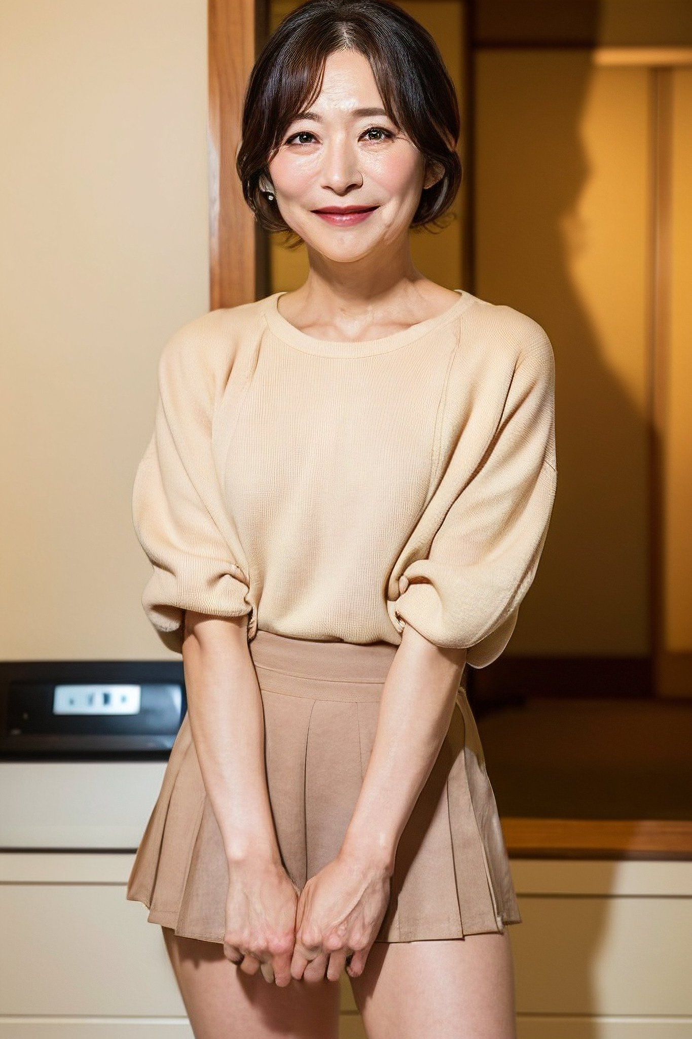 超ミニスカ熟女 