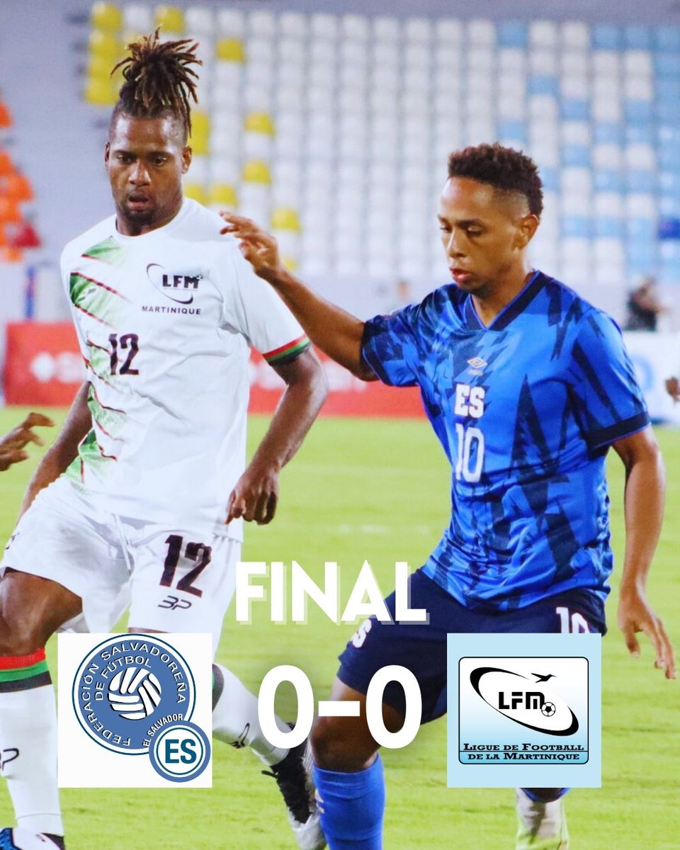 Canal4TCS's tweet photo. ¡FINAL DEL PARTIDO! 🏟️

El Salvador empata sin goles ante Martinica y suma 15 partidos sin ver la victoria. ❌🇸🇻

🇸🇻El Salvador  0-0 Martinica 🇲🇶 

#CNL2023 | #CNLxel4📺 

🔴 EN VIVO🔴
Canal 4 📺 TCSGo📲
#TradiciónEnDeportes https://t.co/oCDUBLxoBD