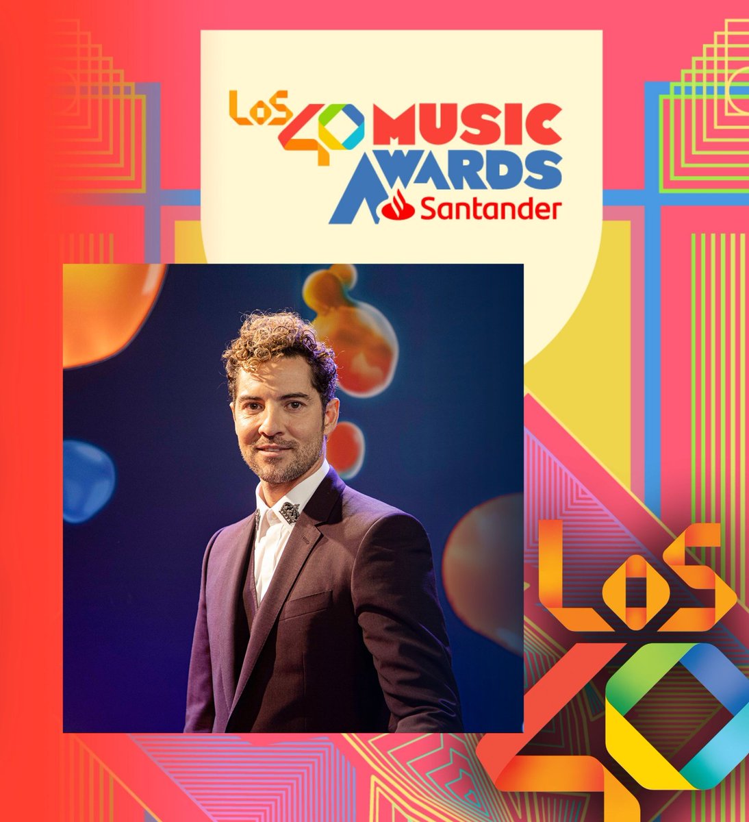 anamari_db's tweet photo. Felicidades @davidbisbal, por tus 2 nominaciones en la categoría España de #Los40MusicAwardsSantander! 👏

- Mejor Artista O Grupo.
- Mejor Artista O Grupo En Directo.

La gala será el 3 de noviembre! https://t.co/AoLBpu12DG