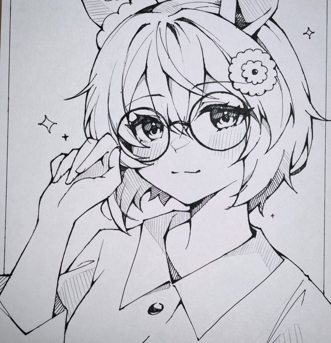 とりあえず1枚描けた! 色紙プロッキー勢です