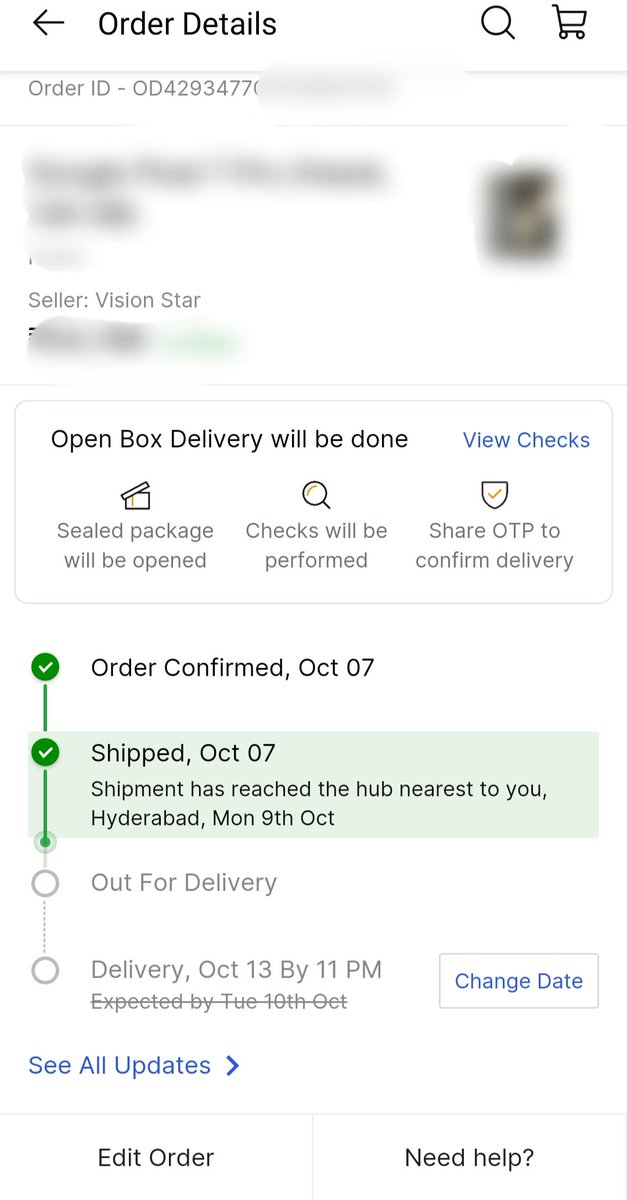 jayaprasad45's tweet photo. @Flipkart @flipkartsupport  How are you expecting me to trust you again? No order got delivered as of now. All of them missed their respective PDDs multiple times. Have been following up with Customer Support since 10th Oct. But the issue hasn't resolved yet.
#flipkartBBD https://t.co/rCFGc6PMjP