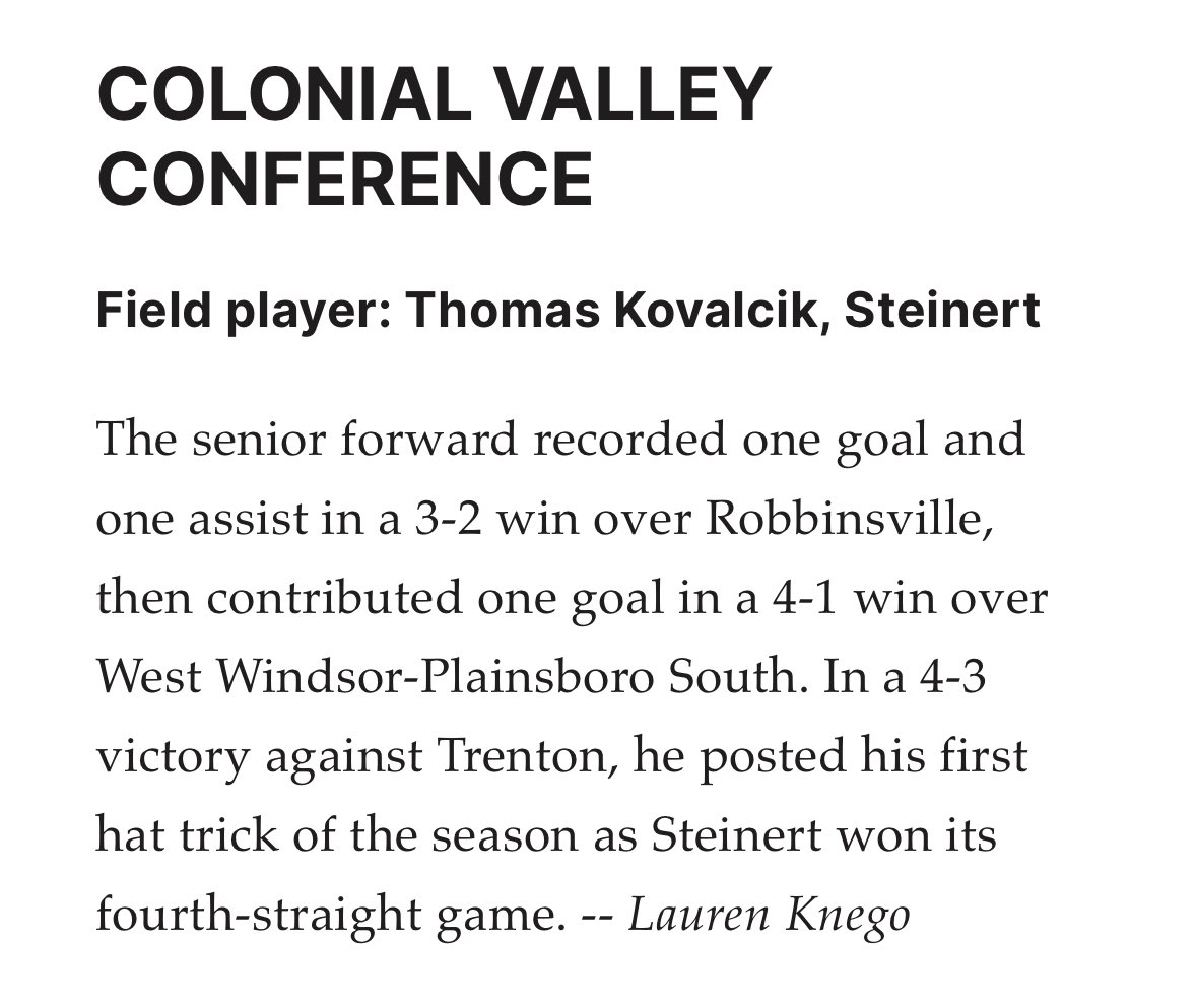 Steinert Boys Soccer tweet media