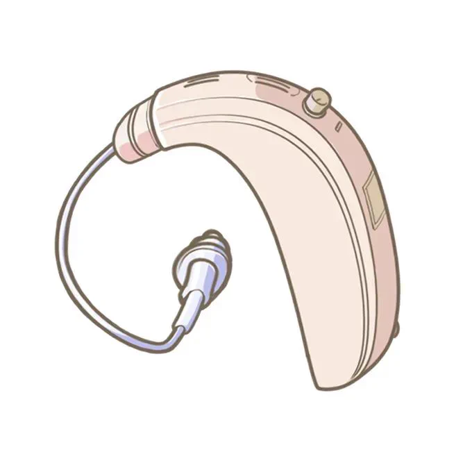 補聴器のイラストです。 聴力に障害がある人が音を聞こえるようにするため装着する医療機器です。    #フリーイラスト #フリー素材 #看護師イラスト集  看護師イラスト集 補聴器のイラスト  