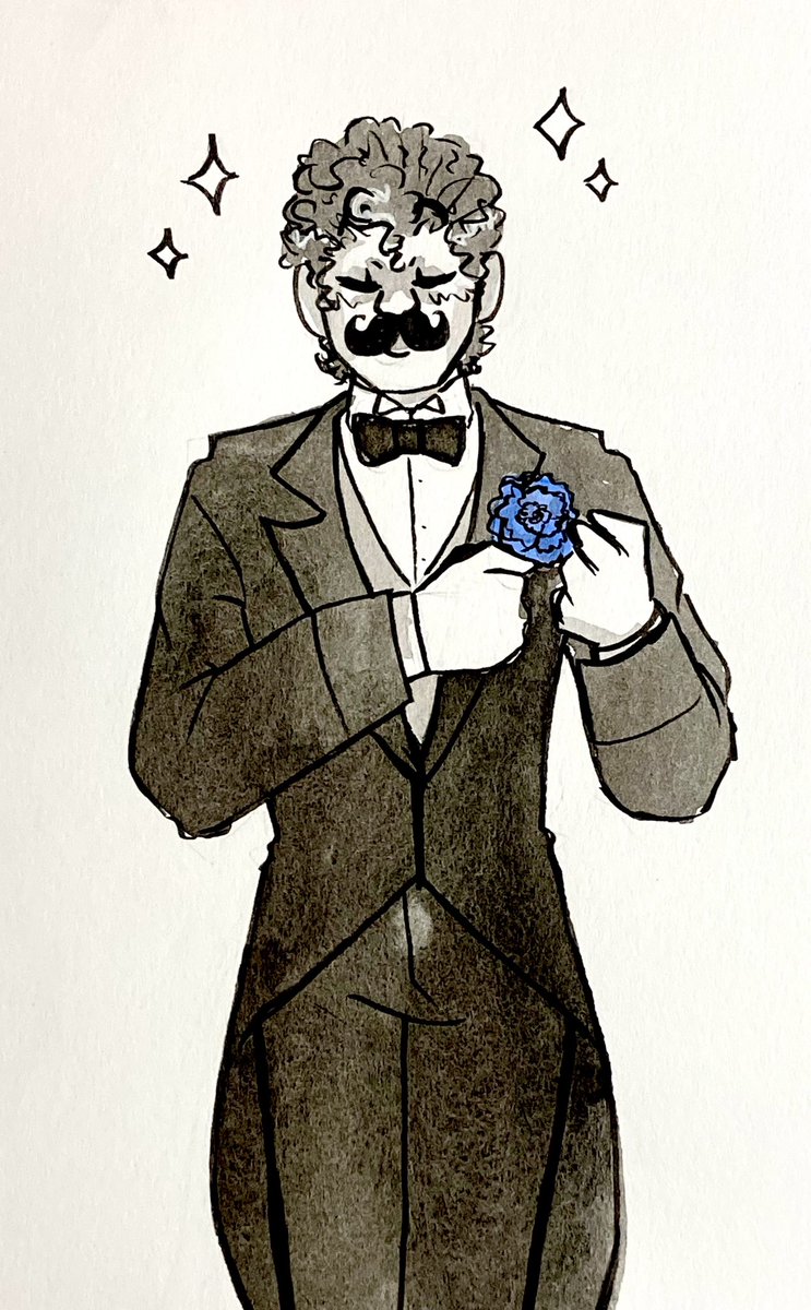 Day 17: Flower
(He’s so FANCY🥹💕💕)
#jseegos #jamesonjackson #inktober #egotober #Egotober2023