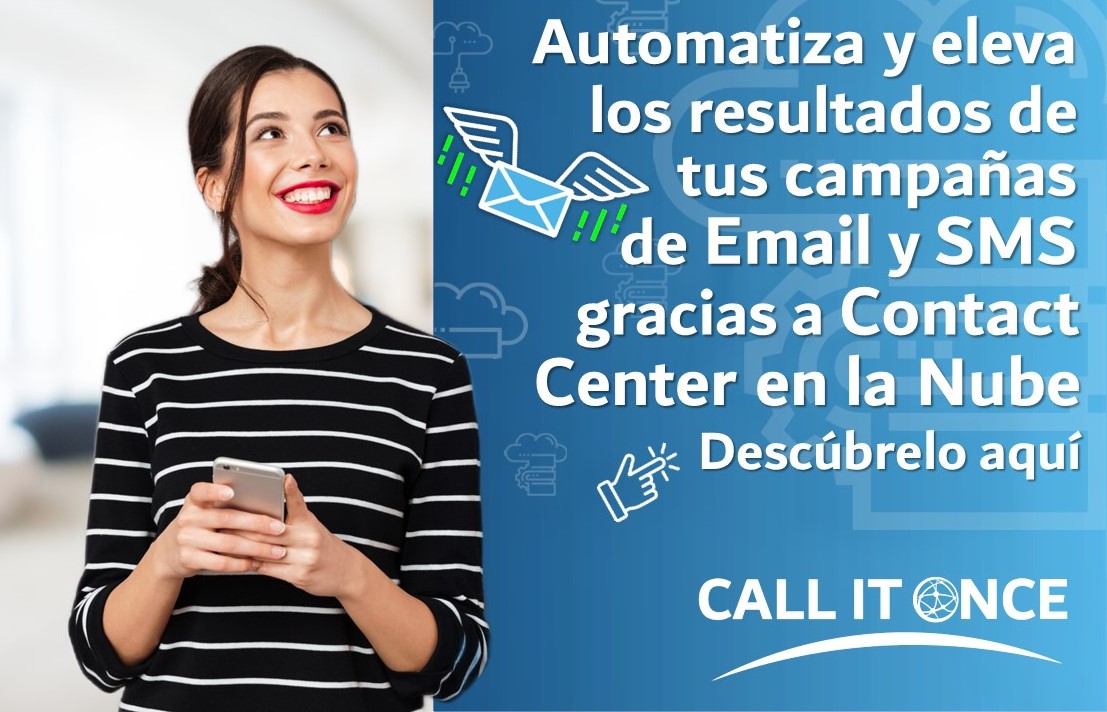 CallItOnce's tweet photo. 🤖Automatiza todas tus campañas de Email y SMS. Envía a tus #Clientes y/o #Prospectos: Mensajes personalizados, promociones, notificaciones, transcripciones, encuestas, recordatorios y mucho más 📊, gracias a #ContactCenterenlaNube☁️ ✅

👉https://t.co/htTA1iCzZM https://t.co/fP6VdShU3q