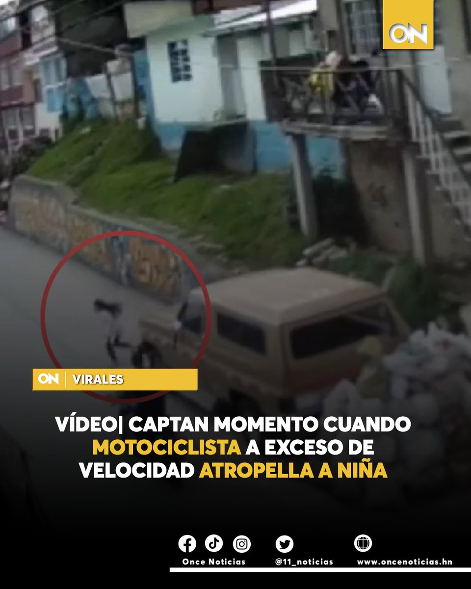 11_Noticias's tweet photo. #VIRALES🟡| Cámaras de seguridad captaron el momento exacto cuando un motociclista a exceso de velocidad embiste a una niña de 9 años, quien iba a visitar a su abuelita.
Mira el vídeo aquí:
https://t.co/eItGKzEyAp
#Captaron #Niña #Visitar https://t.co/RzkmyMsjdN