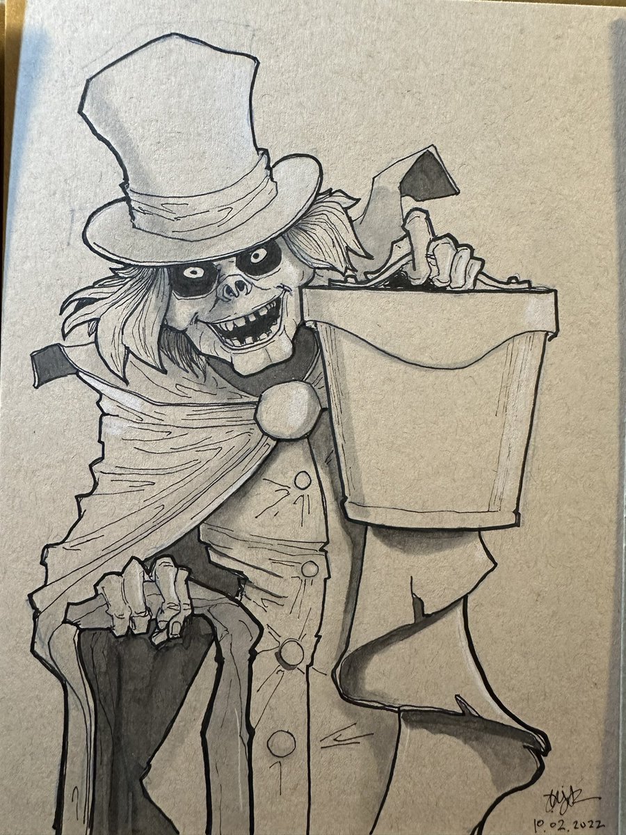 A #traditional #spooky character #sketch #thehatboxghost 
.
.
.
.
.
#art #illustration #doodlebags #doodle #draw #drawing #nashville #nashvilleartist #nashvilleart #sketching #thehauntedmansion #halloween #haunted #hauntedmansion #spookyseason #spooky