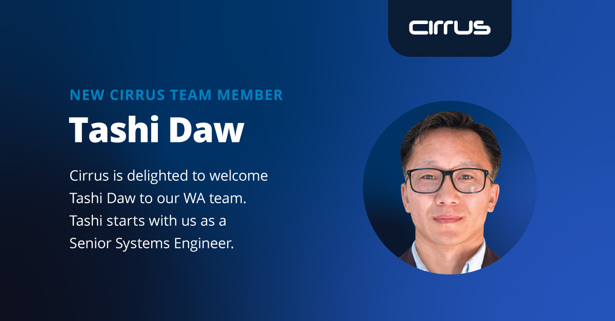 Cirrusnetworks's tweet photo. @cirrusnetworks welcomes Tashi Daw, who joins us as a Senior Systems Engineer in WA.

Welcome to the team, Tashi!

#cirrusnetworks #growingteam #recruitment https://t.co/a0Ia10agBJ
